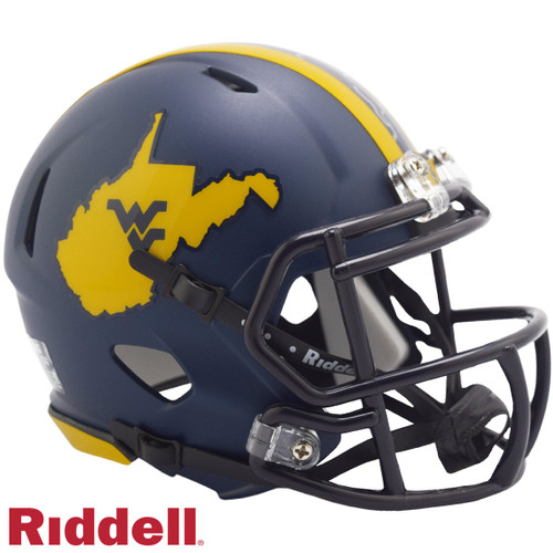West Virginia Mountaineers Speed Mini Country Roads Football Helmet