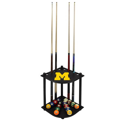 Michigan Wolverines Corner Pool Cue Rack