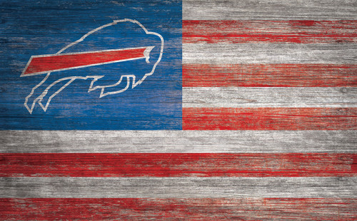 Buffalo Bills 11" x 19" Distressed Flag Sign