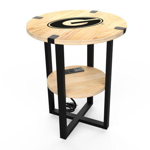 Georgia Bulldogs Side Table with Charger