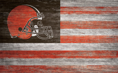 Cleveland Browns 11" x 19" Distressed Flag Sign