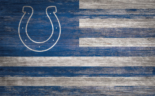 Indianapolis Colts 11" x 19" Distressed Flag Sign