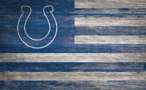 Indianapolis Colts 11" x 19" Distressed Flag Sign