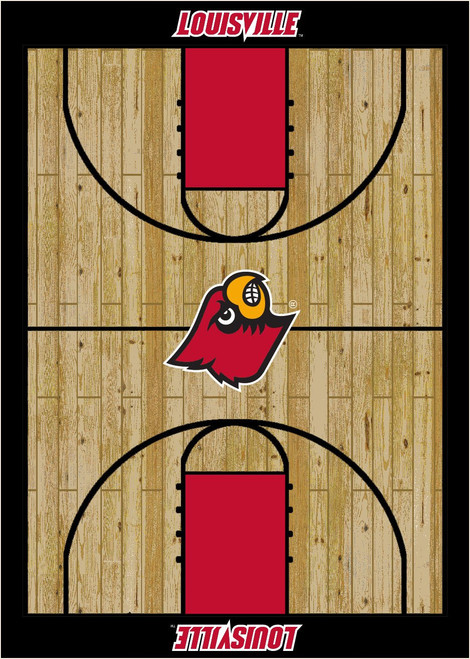 Louisville Cardinals Courtside Area Rug