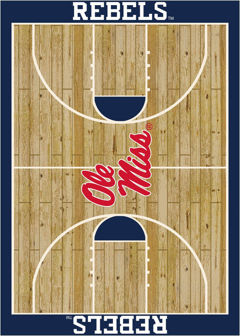 Mississippi Rebels Courtside Area Rug