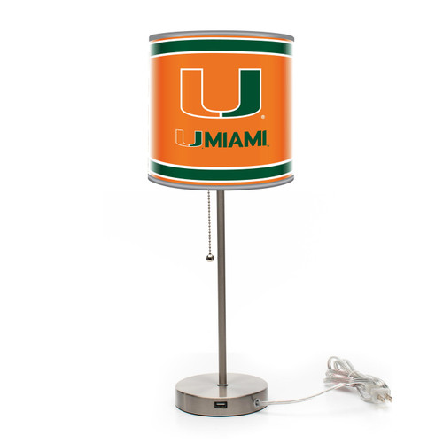 Miami Hurricanes Chrome Lamp