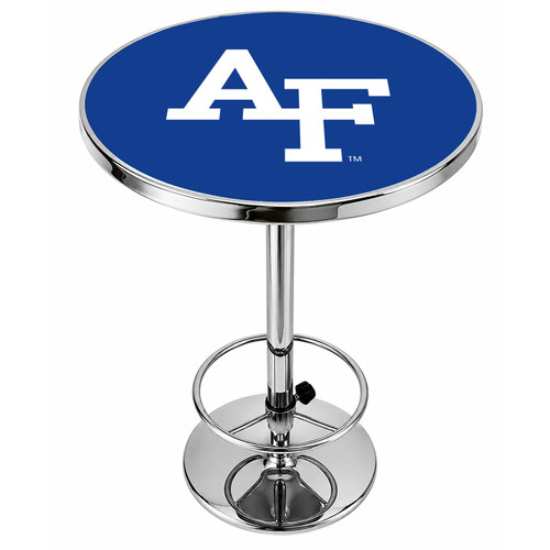 Air Force Falcons Logo Chrome Pub Table