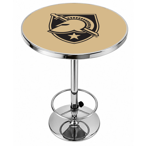 Army Black Knights Logo Chrome Pub Table