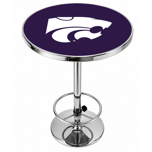 Kansas State Wildcats Logo Chrome Pub Table