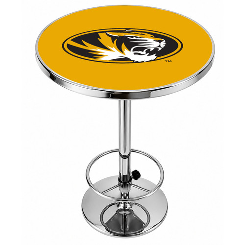 Missouri Tigers Logo Chrome Pub Table