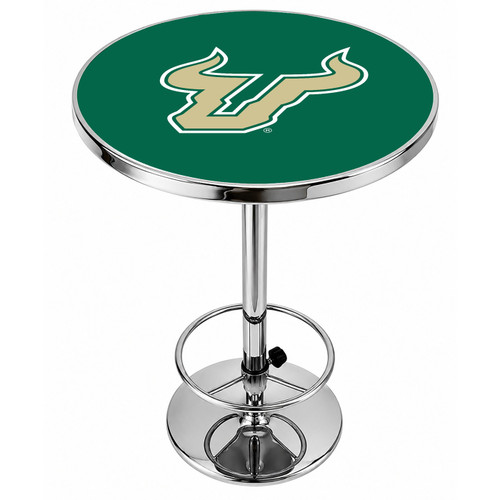 South Florida Bulls Logo Chrome Pub Table