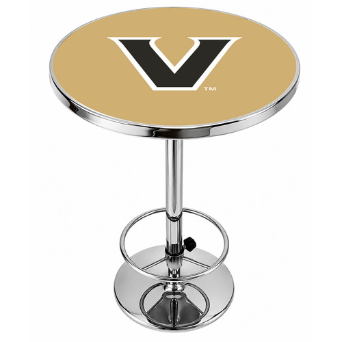 Vanderbilt Commodores Logo Chrome Pub Table