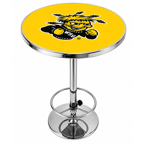 Wichita State Shockers Logo Chrome Pub Table