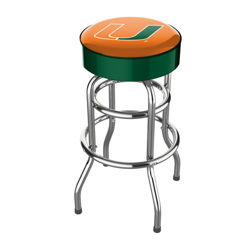 Miami Hurricanes Chrome Bar Stool