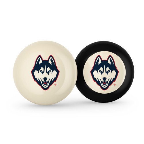UConn Huskies Billiard Cue Ball & 8 Ball Combo