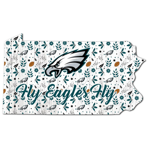 Philadelphia Eagles 24" Floral State Sign