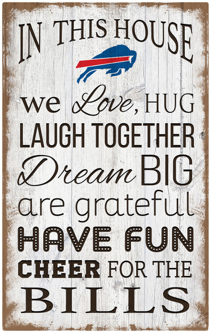 Buffalo Bills 11" x 19" In This House Sign