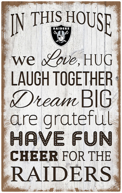 Las Vegas Raiders 11" x 19" In This House Sign