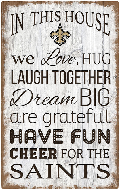 New Orleans Saints 11" x 19" In This House Sign