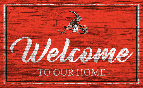 Cleveland Browns Team Color Welcome Sign