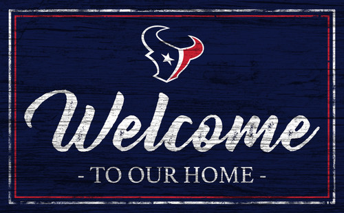 Houston Texans Team Color Welcome Sign