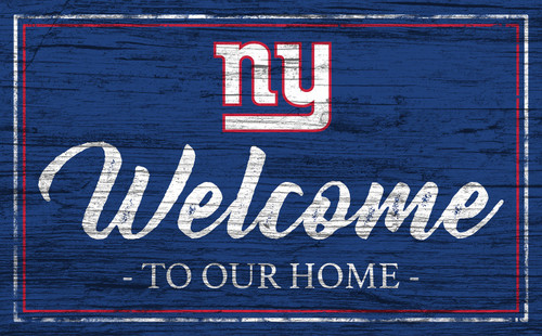 New York Giants Team Color Welcome Sign