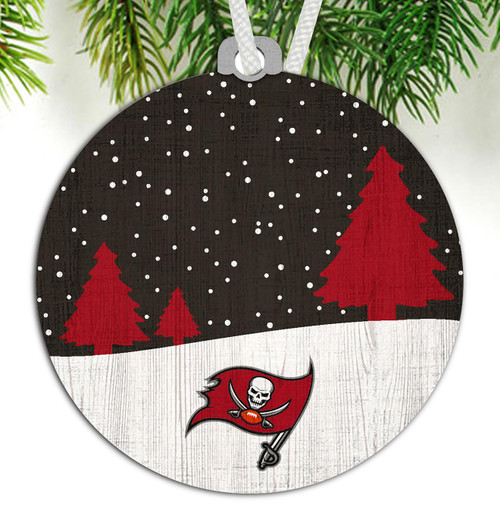 Tampa Bay Buccaneers Snow Scene Ornament