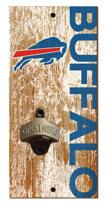 Buffalo Bills 6" x 12" Distressed Bottle Opener