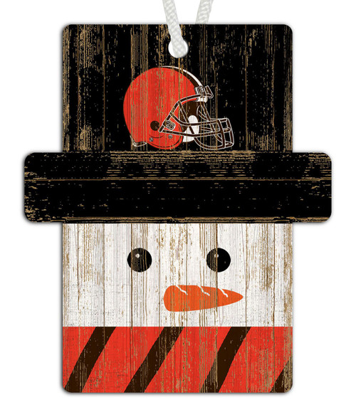 Cleveland Browns Snowman Ornament