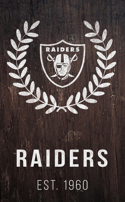 Las Vegas Raiders 11" x 19" Laurel Wreath Sign