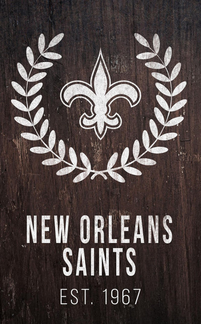 New Orleans Saints 11" x 19" Laurel Wreath Sign