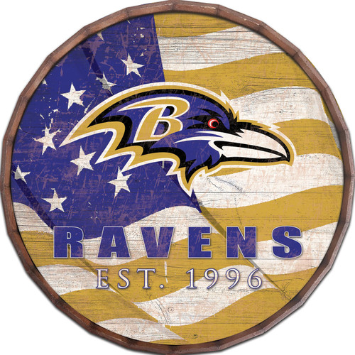 Baltimore Ravens 16" Flag Barrel Top