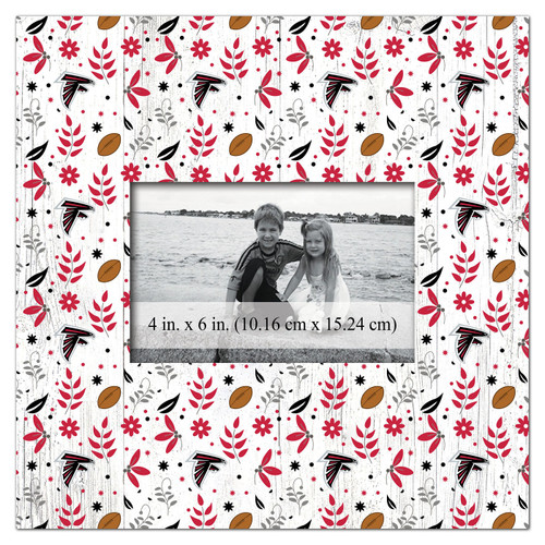Atlanta Falcons Floral Pattern 10" x 10" Picture Frame