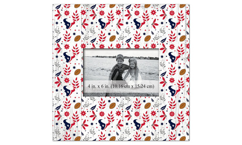 Houston Texans Floral Pattern 10" x 10" Picture Frame