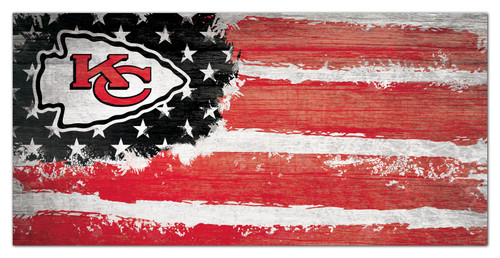 Kansas City Chiefs 6" x 12" Flag Sign