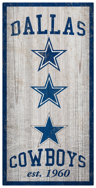 Dallas Cowboys 6" x 12" Heritage Sign