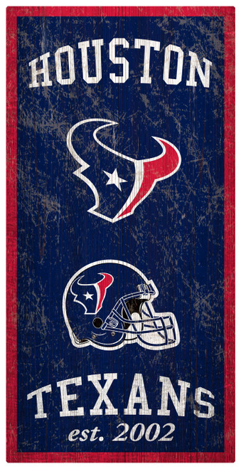 Houston Texans 6" x 12" Heritage Sign