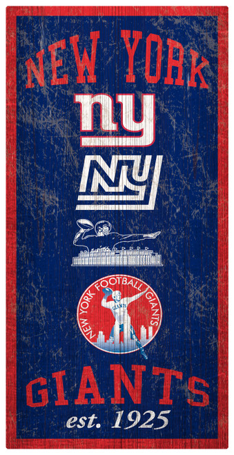 New York Giants 6" x 12" Heritage Sign