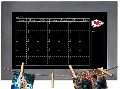 Kansas City Chiefs Monthly Chalkboard with Frame