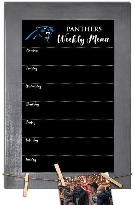 Carolina Panthers Weekly Menu Chalkboard with Frame