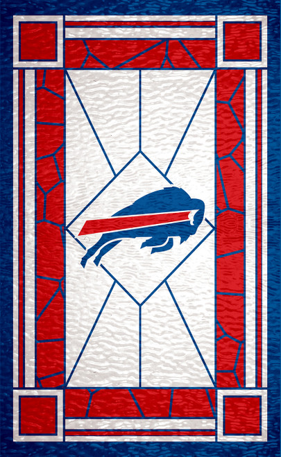 Buffalo Bills 11" x 19" Stained Glass Sign