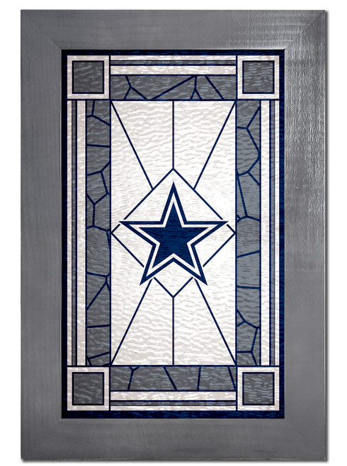 Dallas Cowboys Stained Glass with Frame