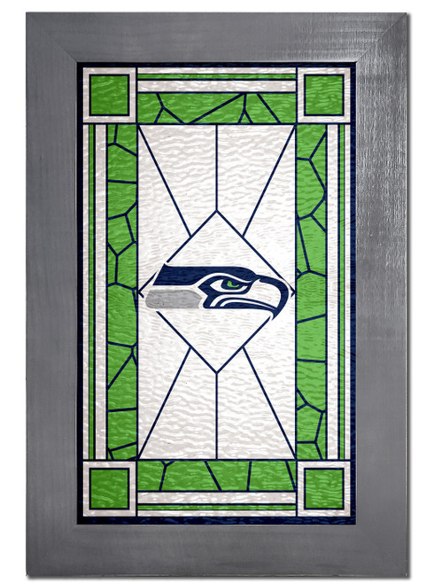 Seattle Seahawks Stained Glass with Frame
