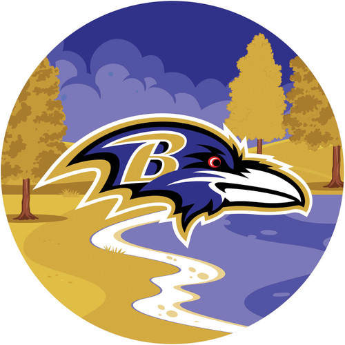 Baltimore Ravens 12" Landscape Circle Sign
