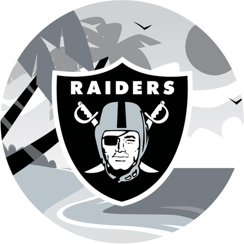 Las Vegas Raiders 12" Landscape Circle Sign