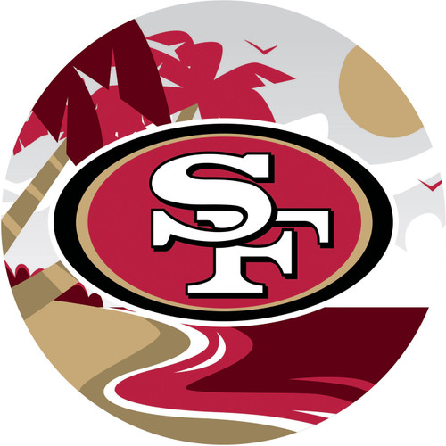 San Francisco 49ers 12" Landscape Circle Sign