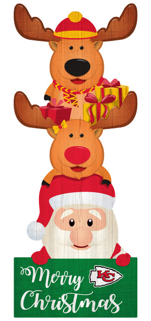 Kansas City Chiefs 31" Santa Stack Leaner