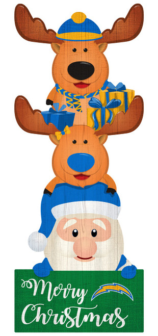 Los Angeles Chargers 31" Santa Stack Leaner