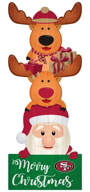 San Francisco 49ers 31" Santa Stack Leaner