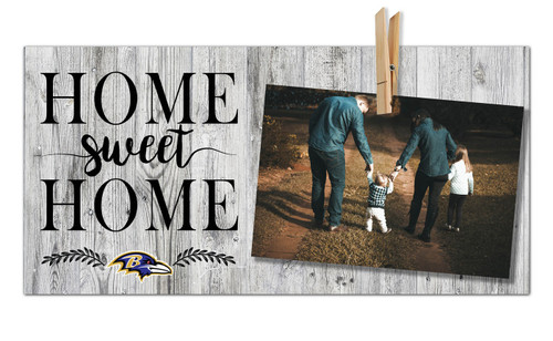 Baltimore Ravens Home Sweet Home Clothespin Frame